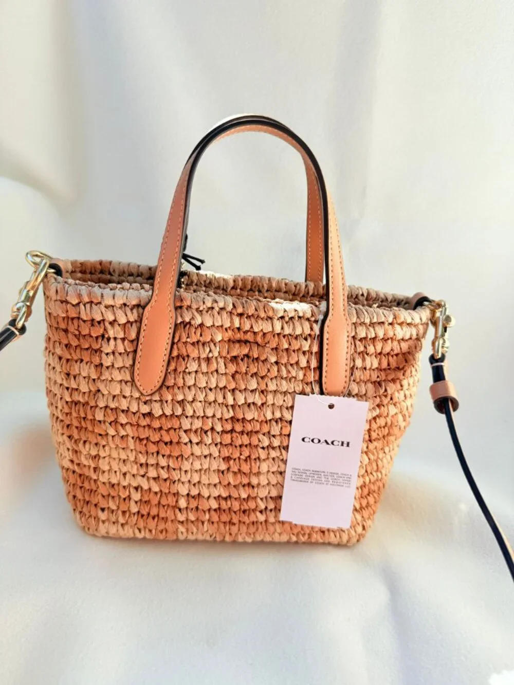 coach City Mini Tote Bag With Gingham Print ceu31